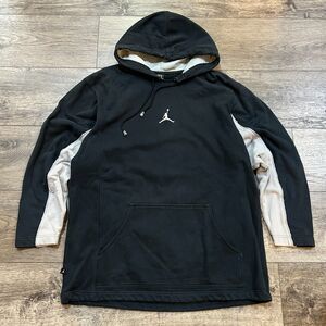 RARE Vintage Y2K Jordan Center Jumpman 20th Anniversary Hoodie Black Gray Large
